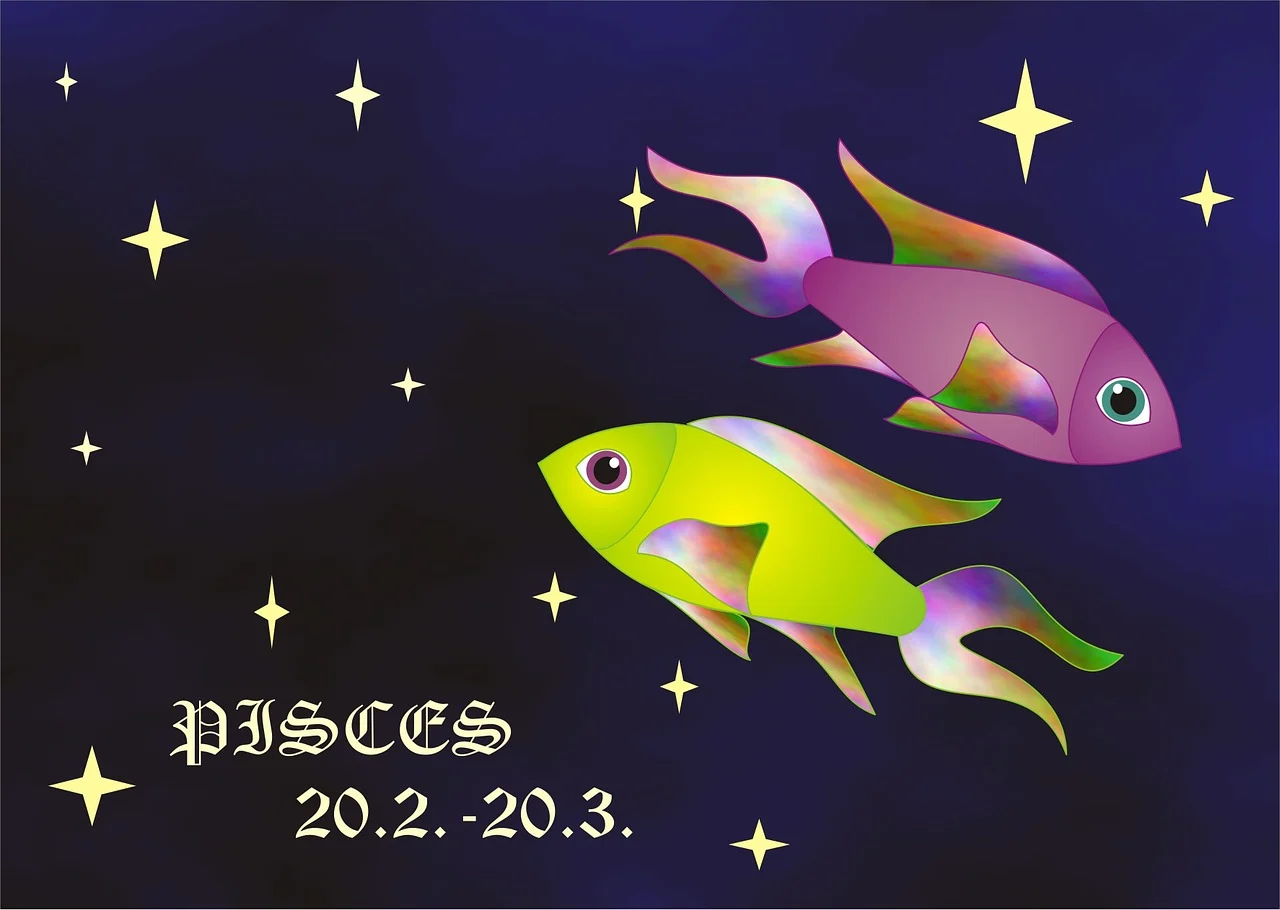 Pisces zodiac illustration